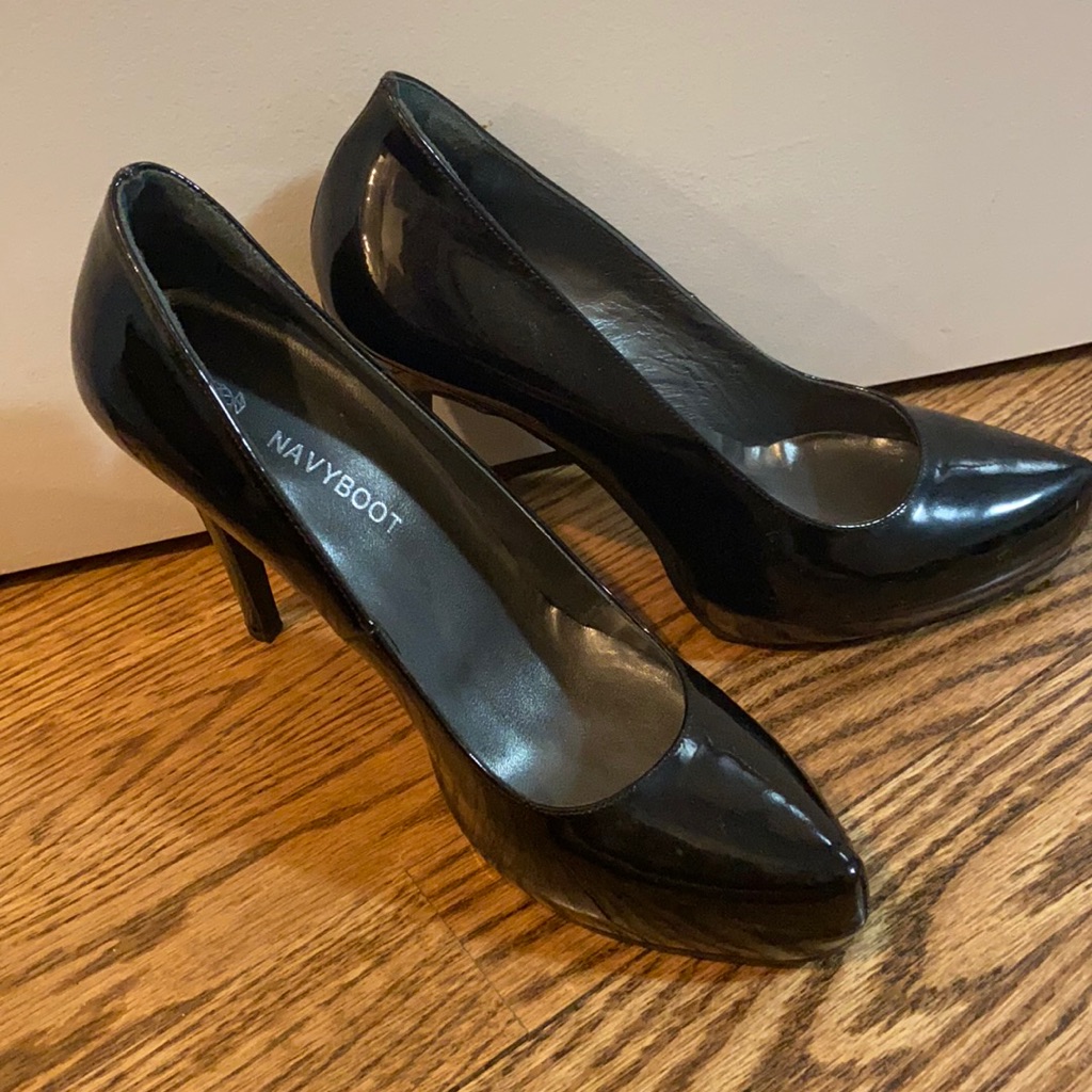 Navyboot Black Heels European Swiss Brand